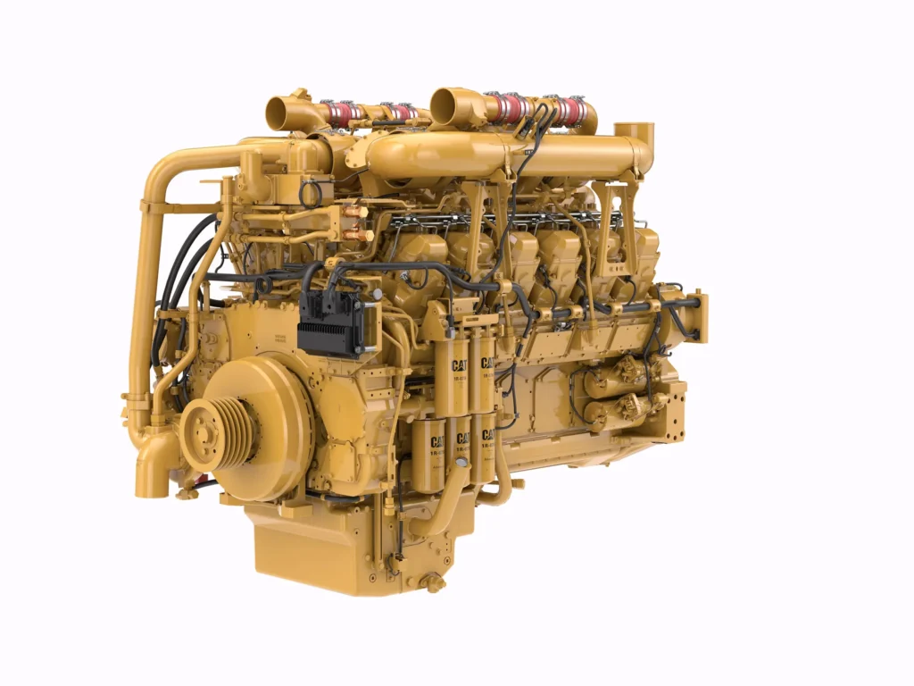 Motor marino Caterpillar 3500C, maquinaria pesada confiable para energía marina con respaldo Gecolsa.