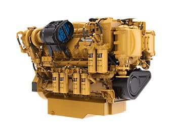 Motor marino Caterpillar C32, maquinaria pesada confiable para energía marina con respaldo Gecolsa.