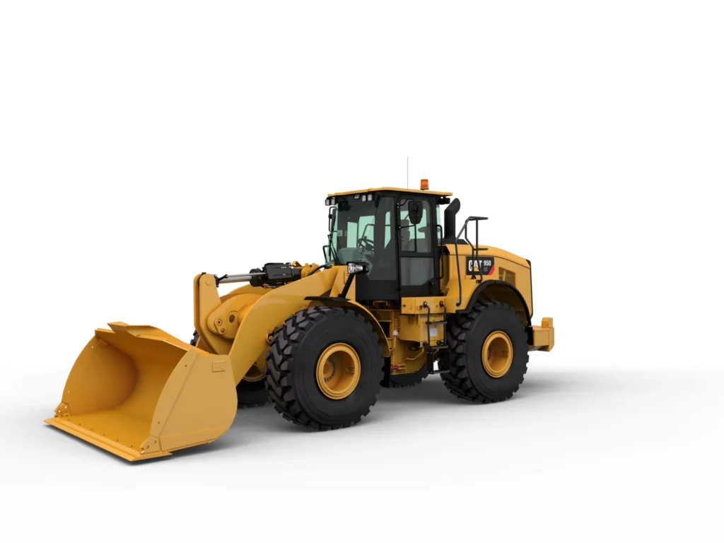 Cargador de ruedas 950GC de Caterpillar, diseñado para un rendimiento duradero en trabajos medianos.