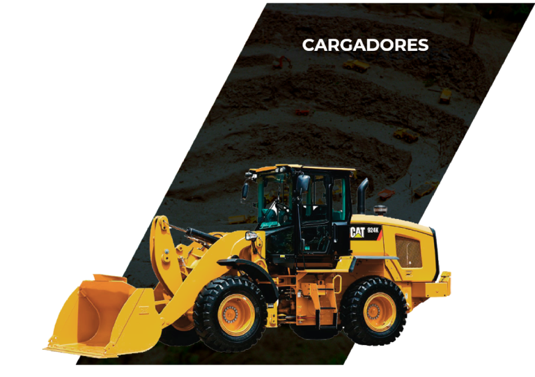 Cargador frontal de maquinaria pesada ideal para movimiento de materiales en construcción.